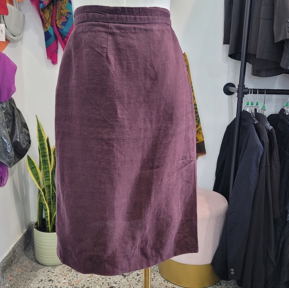 Sonia Rykiel Elegant Purple Linen Women's Skirt - Picture 1 of 6